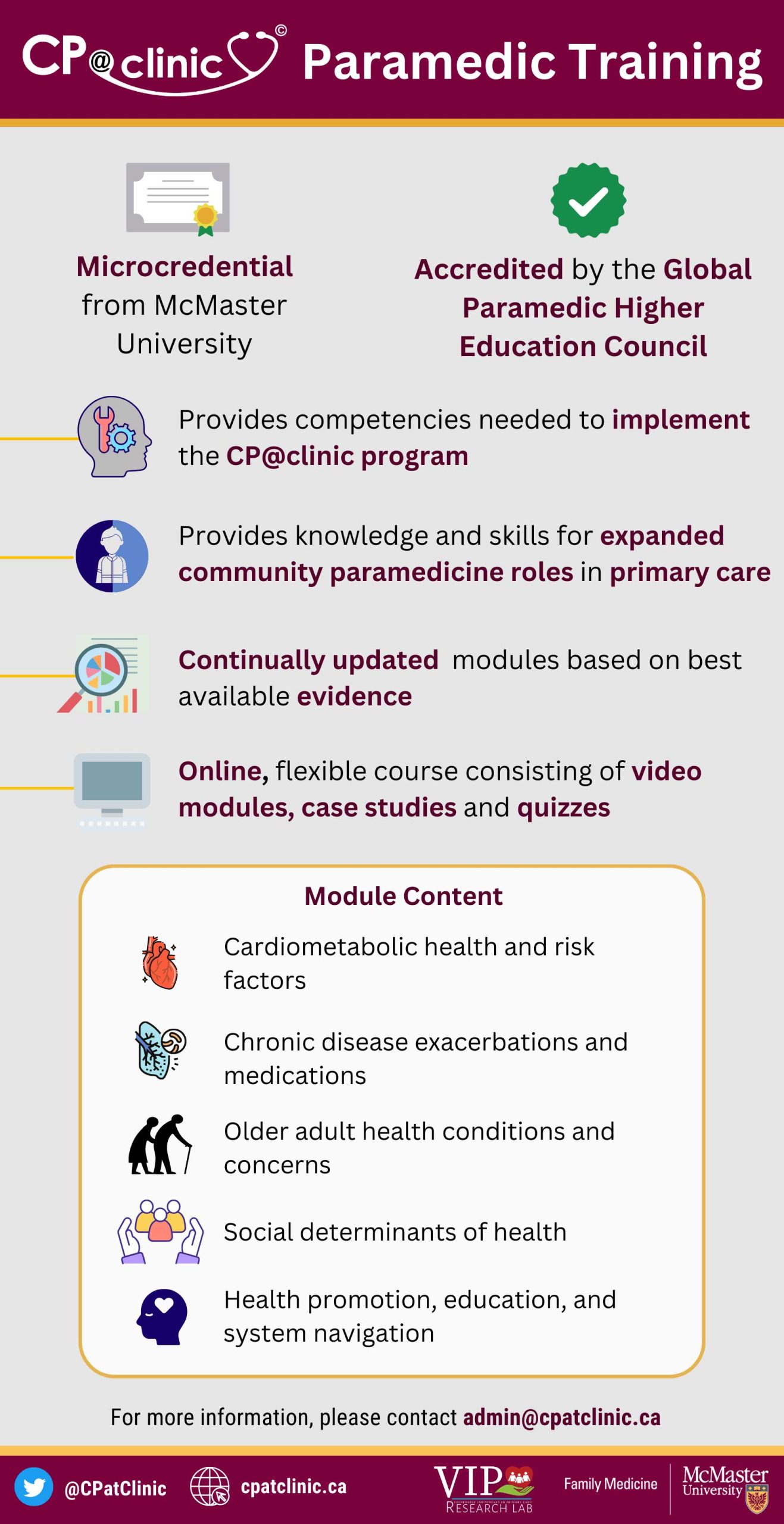 Click to View CP@clinic Paramedic Training Infographic